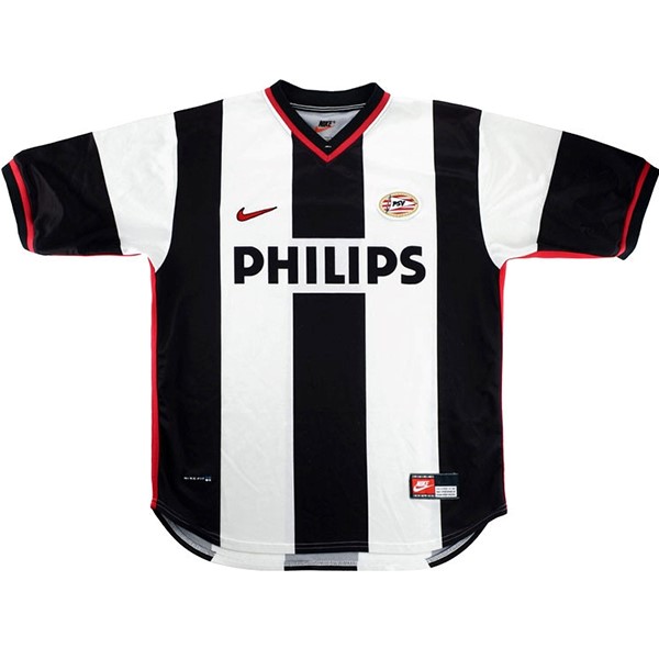 Tailandia Camiseta PSV Eindhoven 2nd Retro 1998 2000 Negro Blanco